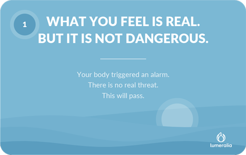 Card 1 front — What you feel is real