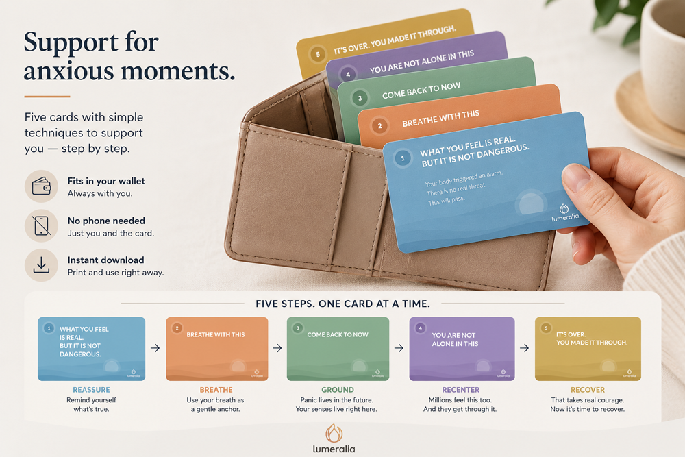 Carry Calm Cards in a wallet